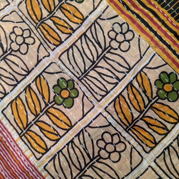 Kantha quilted blanket/coverlet/throw - Picture 4 of 6